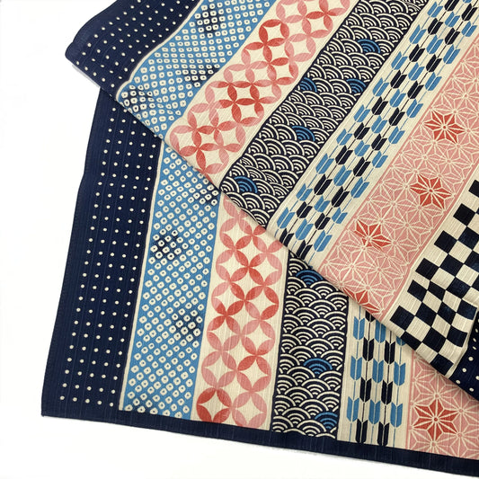 Furoshiki Bag Set – The Kinmokusei Bloom (Medium, Auspicious Stripe, Cotton)