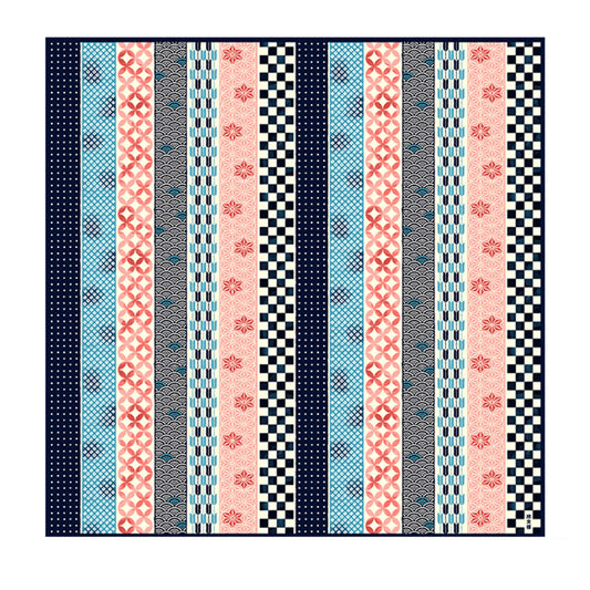 Japanese Furoshiki Cloth (Auspicious Stripe) – Medium, Cotton
