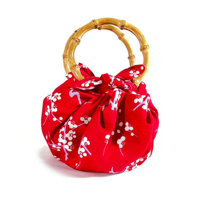 Furoshiki Bag Set – The Kinmokusei Bloom (Small, Plum, Cotton)