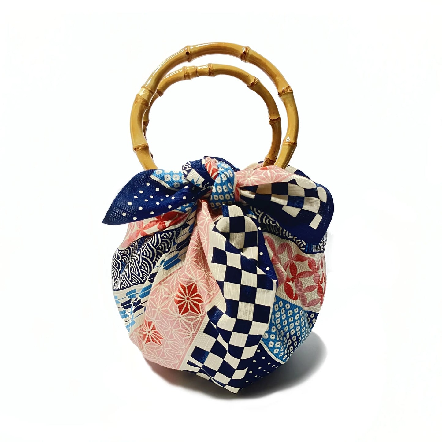 Furoshiki Bag Set – The Kinmokusei Bloom (Medium, Auspicious Stripe, Cotton)