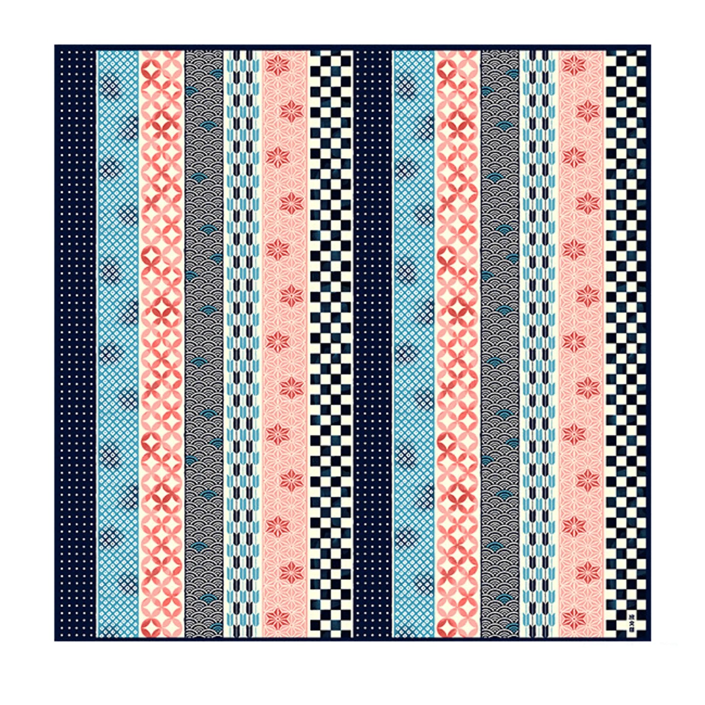 Furoshiki Bag Set – The Kinmokusei Bloom (Medium, Auspicious Stripe, Cotton)